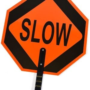 STOP/SLOW ALUMINUM-18in PADDLE with handle