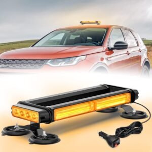 Nilight 14.5" Amber COB LED Strobe Rooftop Flashing Light Bar High Visibility Emergency Hazard Warning Beacon Lights w/Magnetic Base for Safety Vehicles..