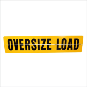 60 inch x 12 inch  Oversize Load Sign  Aluminum Hinged 60 inch x 12 inch - Reflective